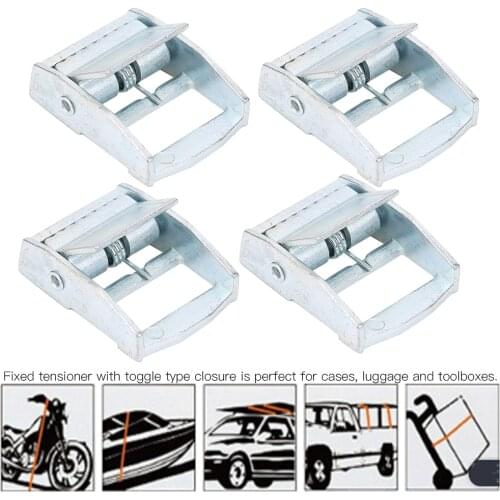 4Pcs Zinc Alloy Buckle for Heavy Duty Tie‑down Cargoes Strap Fixed Tensioner Ratchet Buckle 25mm/20mm
