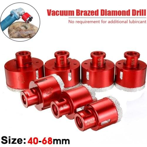 40-68mm Marble Opener Diamond Core Bit Hole Saw Dry Vacuum Drill Bit For Marble Granite Brick Tile Ceramic Concrete Drilling Red