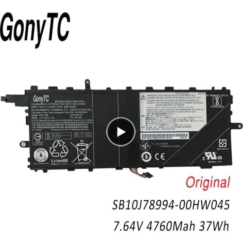 GONYTC SB10J78994 00HW045 Laptop Battery For Lenovo Thinkpad X1 Tablet 12 Inch 2016 00HW045 SB10J78993