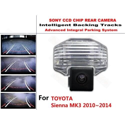 For TOYOTA Sienna MK3 2010~2014 CCD HD Intelligent Dynamic Trajectory Car Rear View Reverse Backup Tracks Camera Night Vision