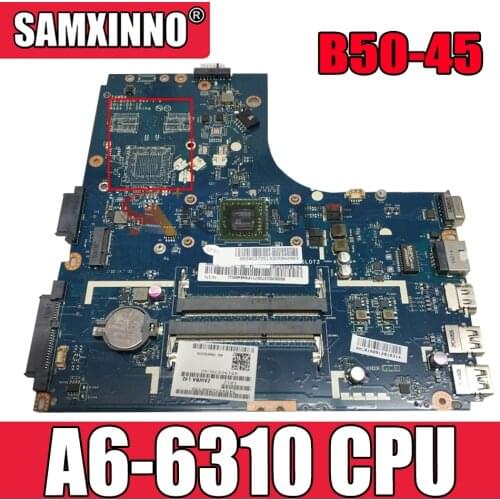 Laptop motherboard For LENOVO Ideapad B50-45 A6-6310 AM6310 Mainboard ZAWBA/BB LA-B291P 5B20G36755