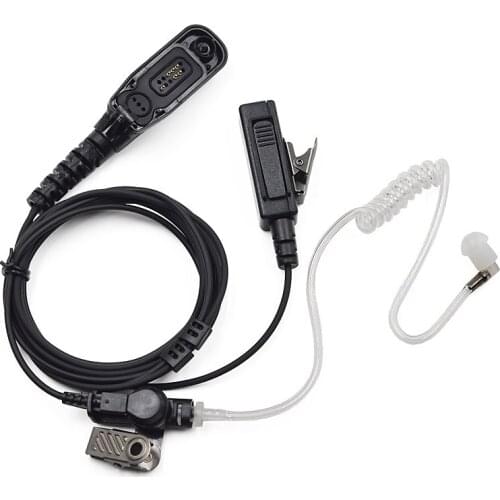 XQF Security Guard Headset Air Tube Earpiece PTT Mic for Motorola Portalbe Radio MTP6550 MTP6750 DGP4150 Walkie Talkie Earphone