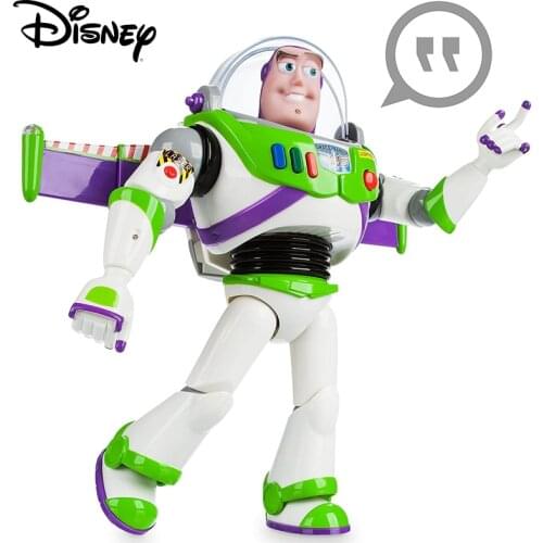 Disney Toy Story Buzz Lightyear Talking Action Figure Toy with Sounds and Phrases 12inch Movable Collectible Model Toy for Kid