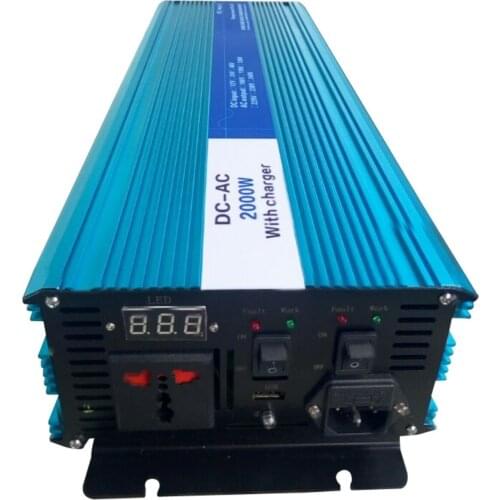 Full Power 2000W Pure Sine Wave Inverter,DC 12V/24V/48V To AC 110V/220V,off-grid Solar Inverter With Battery Charger And UPS