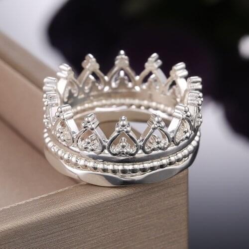 Exquisite Luxury Fashion Crown Ladies Engagement Ring Detachable Three-in-one Ring Ring