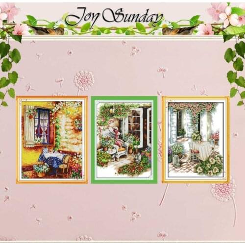 Summer Afternoon(2) Patterns Counted Cross Stitch 11CT 14CT Cross Stitch Set Scenery Cross-stitch Kits Embroidery Needlework