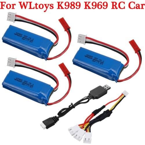 7.4V 600mAh Lipo Battery for WLtoys K969 K979 K989 K999 P929 P939 RC Racing Car Parts 2s 7.4v Battery for WLtoys K989 accessory