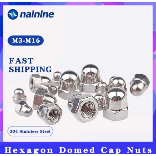[M3-M24] 304 Stainless Steel Cap Nuts Decorative Cover Semicircle Acorn Nut DIN1587