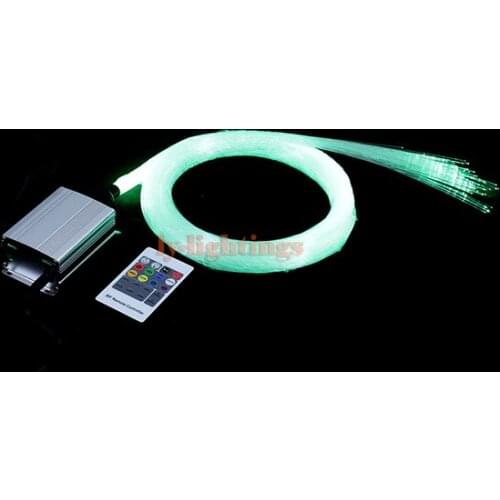DIY home decoration optic fiber light kit led light source+150pcsx0.75mmx5m ps fibres RGB color change star wireless RF remote