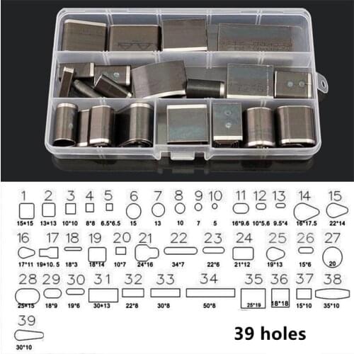 24/39Pcs Hole Space Cutter Punch Handmade DIY Leather Craft Embossing Punching Tool Set for Leather Belt Phone Holster