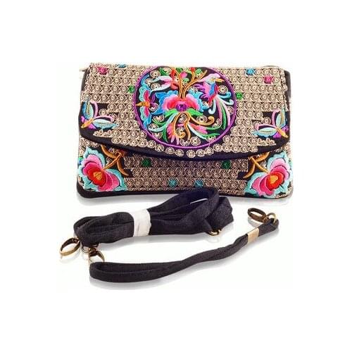 New national embroidery small shopping handbags women!Nice bohemian prints lady shoulder&crossbody bag All-match canvas Carrier