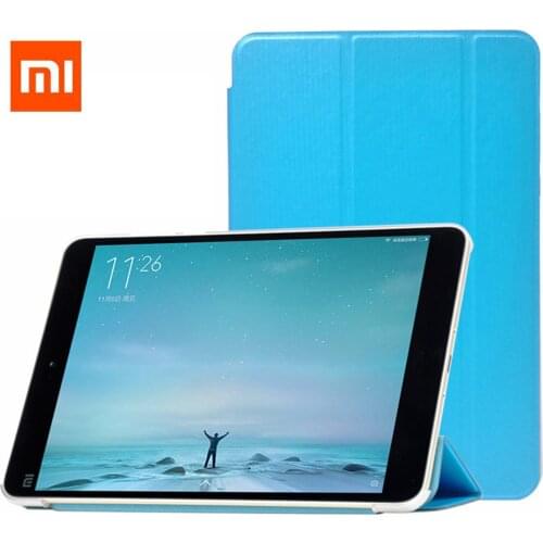 Official Xiaomi Mipad 1 case 7.9" Original Mipad 1 PU Leather Tri-folded Stand Auto Sleep Wake Up Smart Case Mi Pad 1 Cover skin