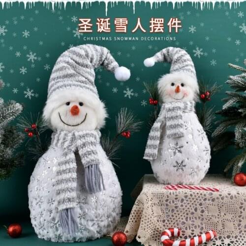 Holiday decorations Christmas plush snowman ornaments wedding photography shopping mall window scene arrangement doll ornaments
