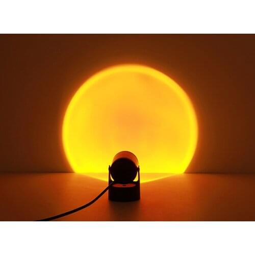 Rainbow Sunset Projector Atmosphere Night Lights USB Home Coffee Shop Background Wall Decor Lamps for Photography Youtube Live
