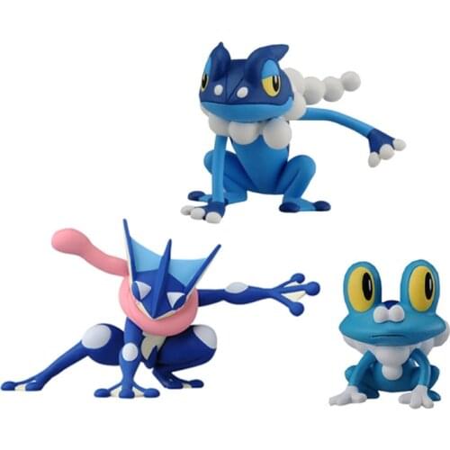 TAKARA TOMY Pokemon Anime Figures Froakie Frogadier Greninja Collection Model Dolls Action Figure Hand-Made Toys Kids Gifts