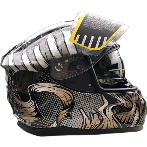 Safety Double Visor Motorcycle Helmets Full Face Casque Racing Motocross Helmet Modular Helmet ECE Approved