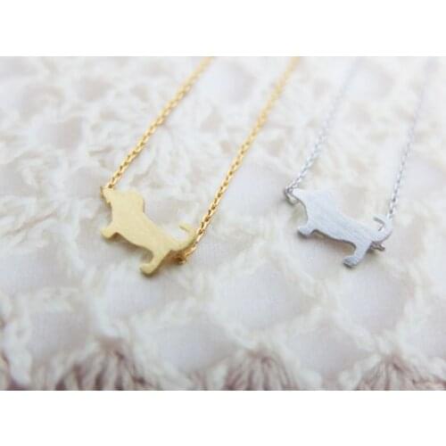 Gold /Silver plated Activity Dog pendant Necklace for women lovely and beauty gift