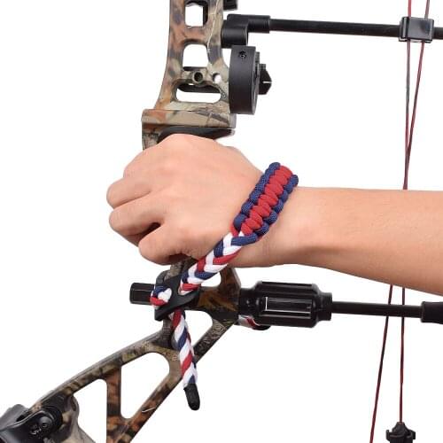 1x Bow Wrist Rope Archery Composite Bow Adjustable Weave Braided Cord Rope Hunting Archery Accessories