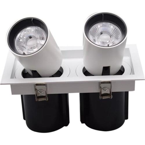 1pcs 20W double square LED downlight light COB Ceiling Spot Light AC85-265V ceiling recessed Lights Indoor Lighting