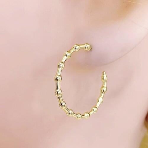 10Pairs Gold Hoop earrings Fashion gold color metal Hoop earrings women earrings Gift for women jewelry 51707