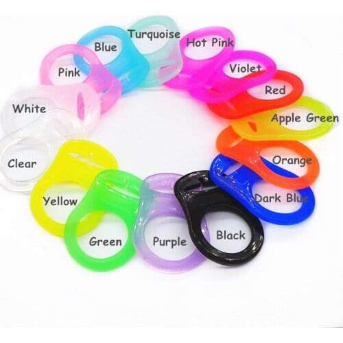 Chenkai 10PCS silicone baby pacifier mam dummy chain holder adapter rings for NUK nipple BPA Free Baby Safe