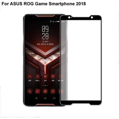 2PCS Black Full Cover Tempered Glass 2018 For ASUS ROG game Screen Protector Toughened Film for ASUS ZS600KL Z01QD gaming Phone