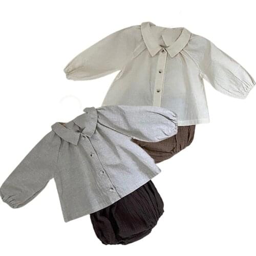 2021 Nowborn Baby Clothes Sets Spring Baby Girl Shirts + Shorts Cotton Girls Clothing Long Sleeve Tops 2pcs Toddler Girls Suit