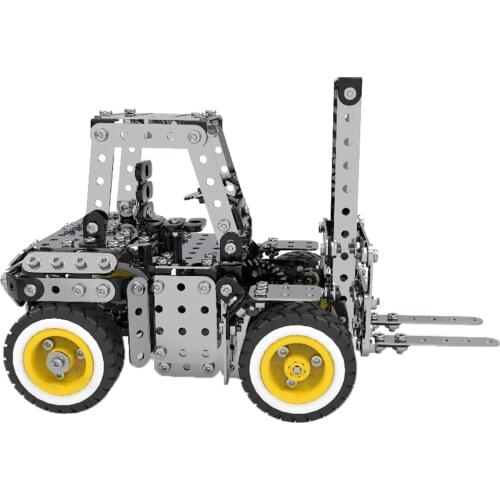 589 Pieces of Alloy DIY Forklift Building Blocks Set, Educational STEM Learning Set for Boys & Girls