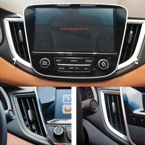 For Chevrolet CAVALIER 2017 2018 2019 accessories styling ABS Chrome Car front Air Condition outlet Vent frame Cover Trim