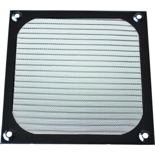 12cm x 12cm PC Cooler Fan Aluminum Dustproof Meshy Filter Black