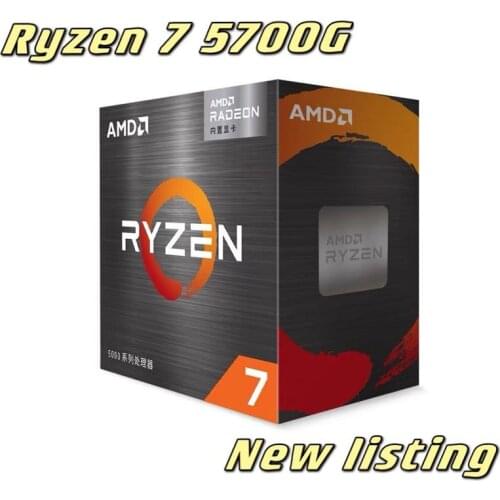 AMD Ryzen 7 5700G R7 5700G 3.8GHz Eight-Core 16-Thread 65W CPU Processor L3=16M 100-000000263 Socket AM4 New boxed processor