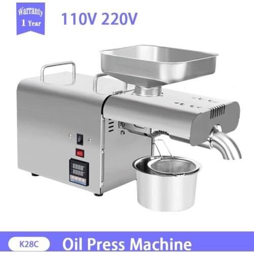 K28C Automatic Oil Press Household Oil Machine 1500W FLaxseed Oil Extractor Peanut Oil Press Cold Press