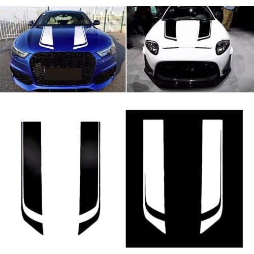 Car Sticker Hood Sticker Decal Racing Sports Stripe Sticker Hood Decorative Decal Universal