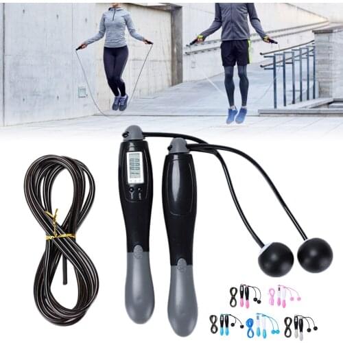 Cordless Electronic Skipping Rope Gym Fitness Cordless Skipping Smart Jump Rope with LCD Screen Counting Speed Skipping Counter