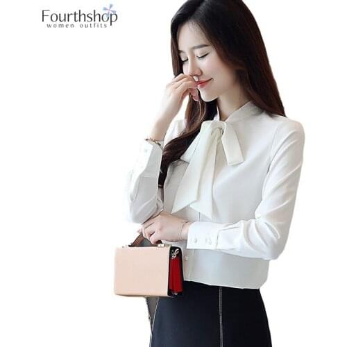 Women Tops and Bloues Blusas Mujer de Moda 2020 Fashion White Chiffon Blouse Woman Long Sleeve Shirts Female Plus Size Clothing