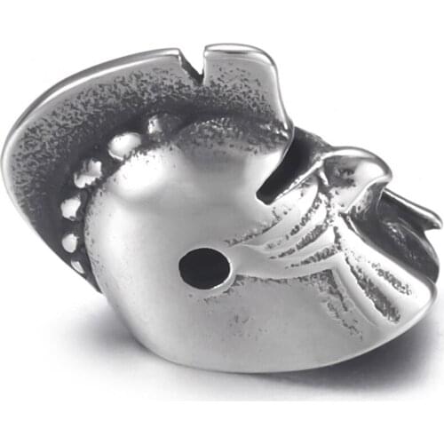 Stainless Steel Spacer Bead Roman Helmet Polished 2mm Hole Metal Beads Charms for DIY Bracelet Jewelry Making Accessories