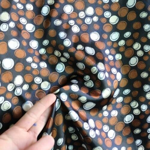 By Meter Print Satin Fabric Soft Lining Material Geometric