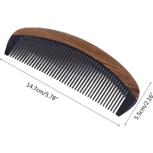 Natural Green Sandalwood Ox Horn Wood Comb Beard Makeup Tool Massage Hair Care MOLF