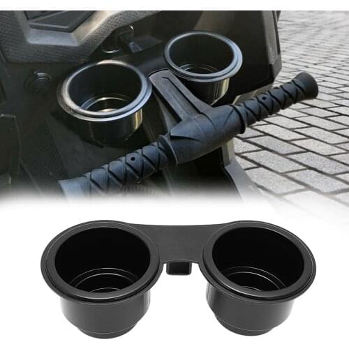 Motorcycle Dual Cup Holder Passenger Handle Drink Bracket Holder ABS For Polaris RZR Motorcycle Bike Accessories
