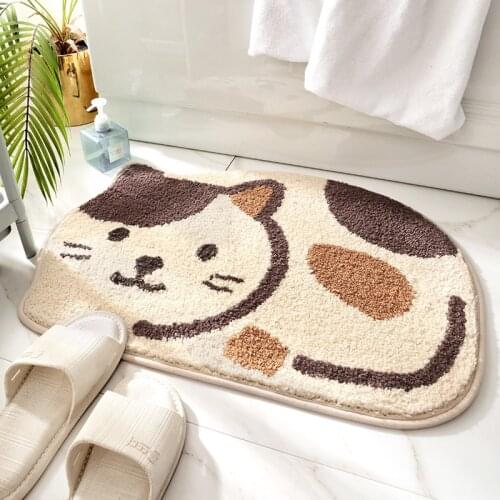 Home Bathroom Shower Carpet Cute Cat Doormat Animal Leopard Carpet Tiger Panda Garden Welcome Carpet