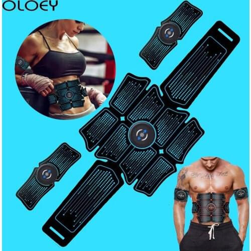 EMS Electric Simulator Massager Abdominal Muscle Trainer Sports Gym Home Exercise Fitness Equipment Training USB Rechargable
