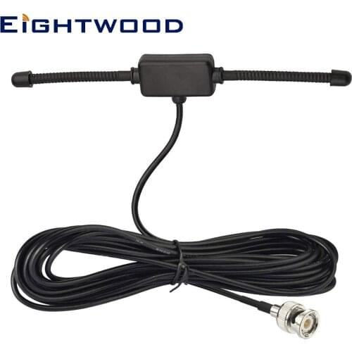 Eightwood VHF UHF Car Truck Police Scanner Adhesive Antenna Vehicle Ham Amateur Radio Mobile Scanner BNC Male Dipole Aerial