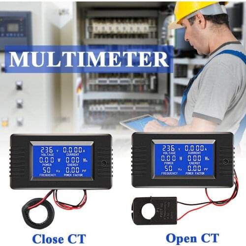 PZEM-022 AC Digital Display Multimeter Power Monitor Voltmeter Ammeter Wattmeter Frequency Meter Factor Meter #40
