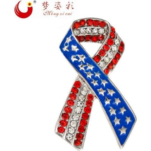 MZC Classical American Flag Stars Brooch For Women Male 2016 New Brooches Enamel Pin Collar Pin Broches Mujer Vintage Bouquets