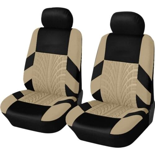 Embroidery Car Seat Covers Set Universal Fit Most Cars Covers with Tire Track Detail Styling Car Seat Protector