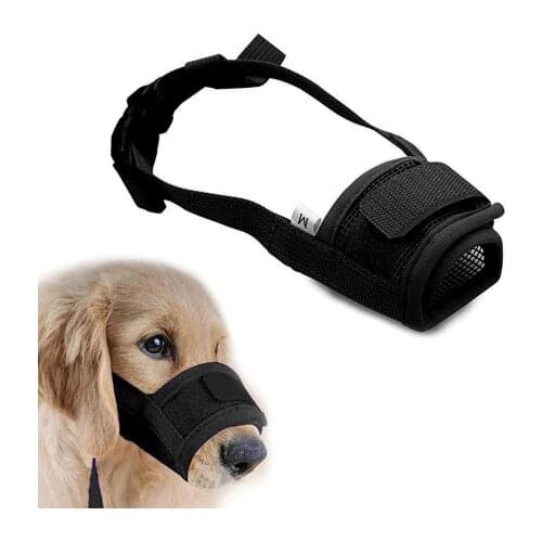 Muzzle For Dogs Adjustable Soft Air Mesh Training Dog Muzzles For Biting Barking Chewing Breathable Mesh Soft Flannel Protects
