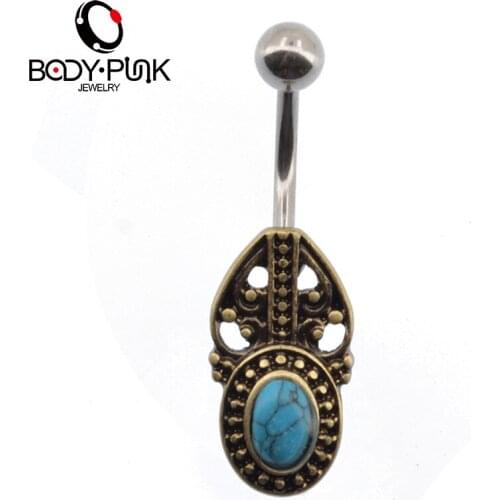 BODY PUNK New Arrival High Quality Center Burnished Curve Body Piercing Jewelry Charming Navel Bar Ring NR 117