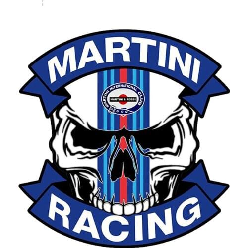 Personality RACING Skull Car Stickers Accessories Motorcycle Cover Scratches Waterproof PVC 13cm *13cm