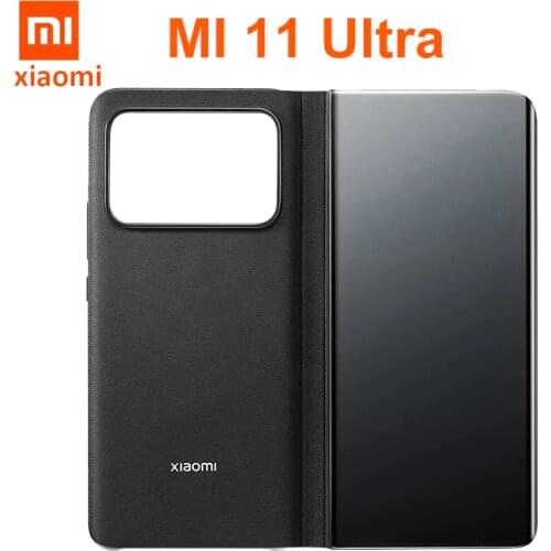 Original Xiaomi Mi 11 Ultra Flip Case Mirror Flip protective shell Transparent integrated design