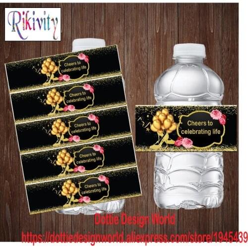 Personalized Balloon Water Bottle Wine Champagne Labels Candy Bar Wrapper Sticker Wedding Baby Shower Birthday Party Decoration